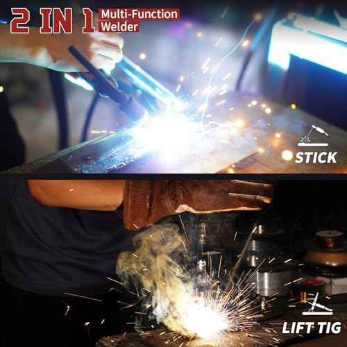 110V 135A Stick Welder Lift Tig Welder Portable Welding Machine with Overheat Protection,Electrode, Digital Screen, Quick Connector with Hot Start - MINI MMA Arc Welder