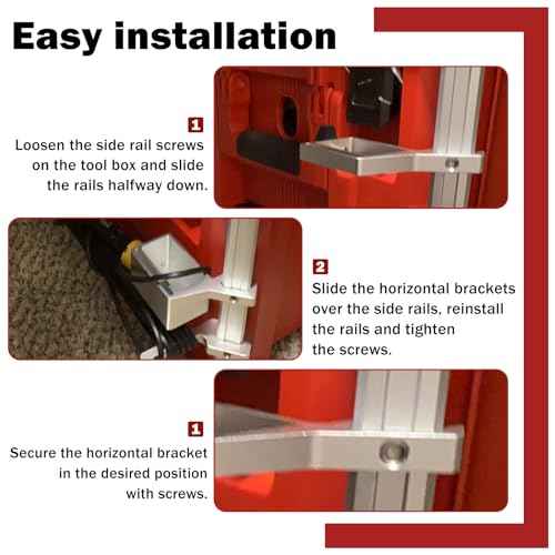 CNQLIS Level Mount Holder for Milwaukee Packout Tool Boxes, Fits Packout Organizers, Includes Set Screws, Creative Mods & Upgrades for Milwaukee Packout tool box ? Left Side