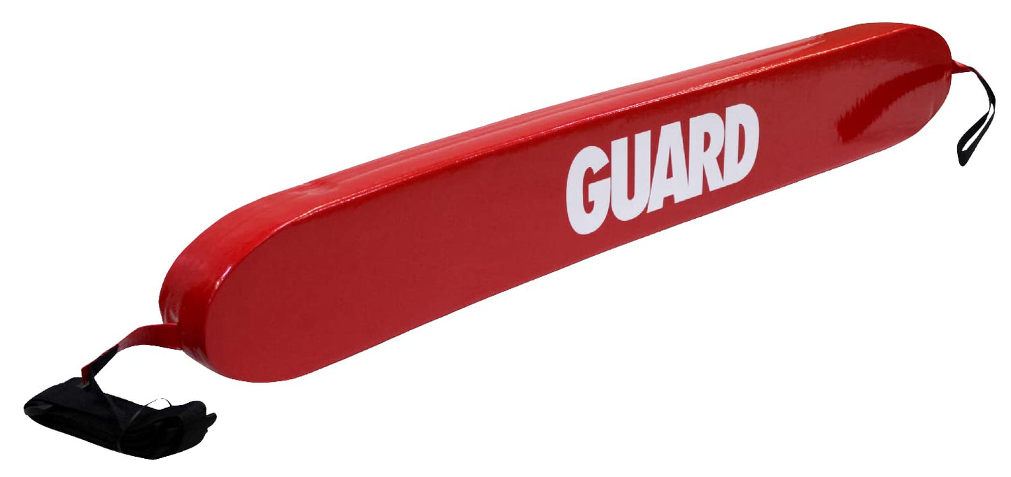 Kemp USA 50-Inch Red Lifeguard Rescue Tube with White Guard Logo Durable Flotation Device for Pools and Open Water Professional Lifeguard Equipment Safety Buoy for Training and Rescue Use