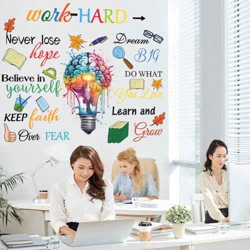 Vinyl Woll Quotes Stickers Inspirational Quotes Office Decals Positive Word Wall Decals Spiritual Sayings Wall Lettering Wall Stickers for for Bedroom Living Room Office Bathroom