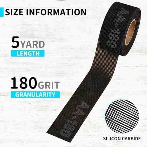 180 Grit Mesh Sandpaper Roll, 1-1/2" x 5 Yard Plumbing Sanding Cloth - Double Side Open Mesh Silicon Carbide Abrasive Roll for Copper Pipe, Wood and Metal Sanding