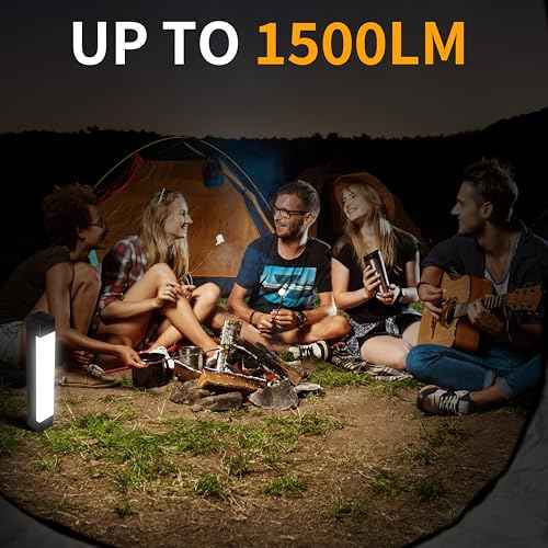 Phonar Solar Rechargeable Hiking Lantern, Camping Lantern for Power Outages,Up to 1500LM Camping Flashlight,Long Hours Life,4 Modes,Fit for Camping,Hiking,Fishing,Hurricane