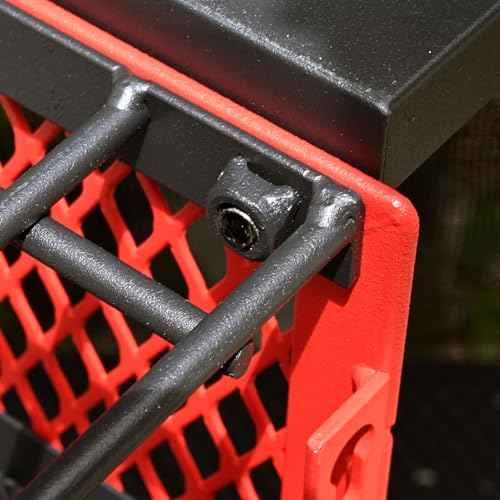 Power Tool Organizer Wall Mount Heavy Duty, 3 Tier 4 Drill Holder 17 Inch, Tool Holder and Storage Rack for Garage Organization (Red)