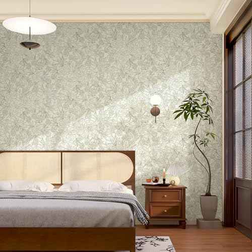 Peel and Stick Wallpaper for Home Decoration Elegant Petal Strokes Wallpaper Removable Vinyl Self Adhesive Shelf Paper & Drawer Liner Roll House, Workshop & Office 17.3" x 118" SM127-3