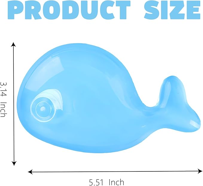 Gel Wrist Rest for Keyboard and Mouse Transparent Blue Whale Elbow Pad Cushion Ergonomic Cute Clear Cool Mouse Wrist Pad Silicone Non-Slip Support for Computer Gaming Home Office Men Hand Pillow