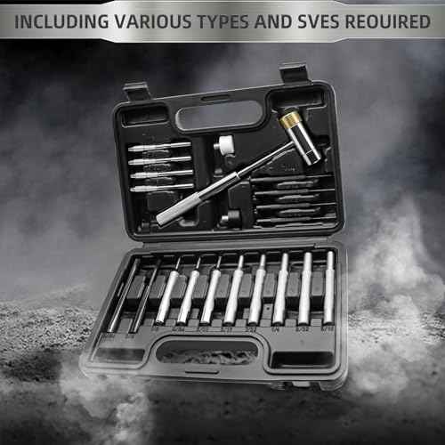 Armorers Bench Block Non-Slip Universal Gun Block & Professional Pin Punches, Punch Tool, Roll Pin Punch Set Punch Set with Organizer Storage Box - Complete Mechanical Repair Tool Kit