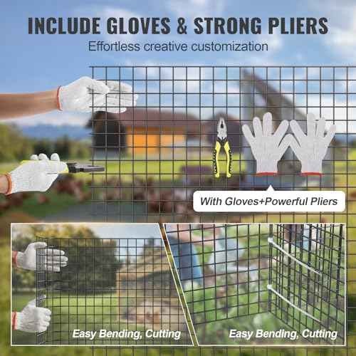 VEVOR Hardware Cloth, 24'' x 100' 1/2 inch Galvanized Wire Mesh Roll, 19 Gauge Chicken Wire Fencing Roll, Vinyl Metal Wire Mesh for Chicken Coop Barrier, Rabbit Snake Fences, Poultry Enclosures