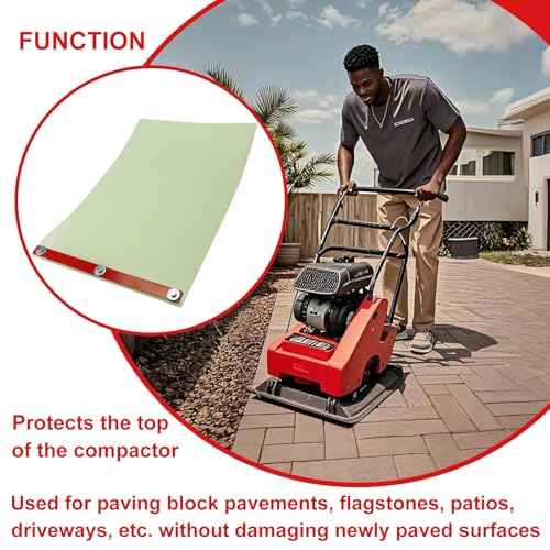 Upgraded 56035-047 Plate Compactor Pad for Pavers, Plate Compactor Polyurethane Pad, 27.5"x17.5"