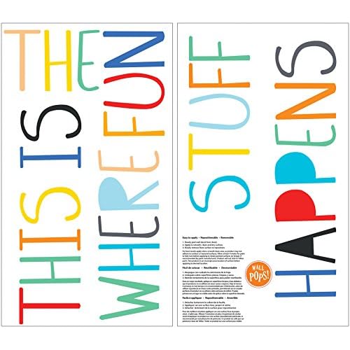 WallPops DWPQ2703 Fun Stuff Wall Quote, Multicolor