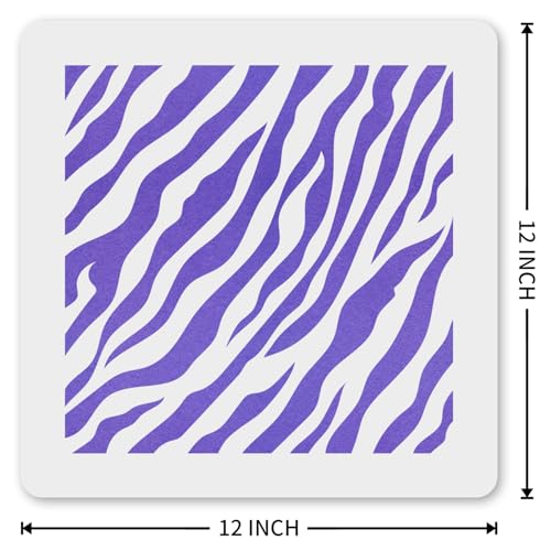 MAGJUCHE Tiger Print Stencil 12 Inches, Reusable Animal Print Stencil for Painting DIY Crafts Decor