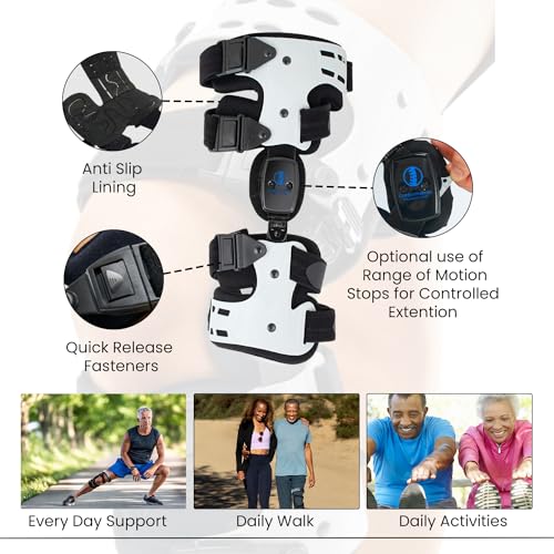 Comfyorthopedic OA Unloader Knee Brace Support for Osteoarthritis, Bone on Bone Arthritis Knee Joint Pain Cartilage Relief, Medial /Inside Plus Size Offloader L1851/L1843 Fits Up to 32in Thigh Circumference