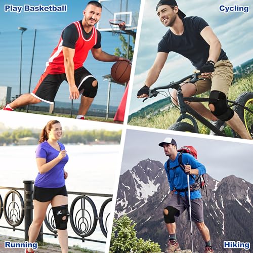 Plus Side Knee Brace for Women/Men, Hinged Knee Brace with Dual Metal Side Stabilizers, Knee Support for Knee Pain for Relieves ACL, MCL, Meniscus Tear, Arthritis, Tendon Pain, Injury Recovery
