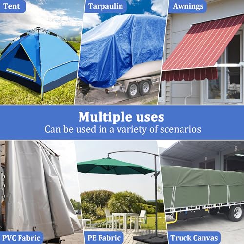 HONGTAIHSENG Clear Tent Tape, Outdoor Awning Repair Tape, 3.1In x 16.4FT Boat Covers Repair Kit for Tarpaulin, RV Covers, Sail, Canopy, Strong Adhesive Tape, UV-Resistant, PE