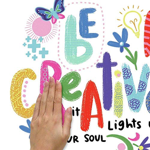 RoomMates RMK4668SCS Be Creative Inspirational Quote Peel and Stick Wall Decals