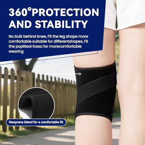 Meniscus Knee Brace for Women Men, Adjustable Knee Support with Side Stabilizers for Meniscus Tear, ACL, PCL, Knee Pain Relief