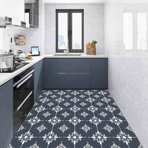 2pcs 12 x 12 Inches Large Floor Tile Stencils for Painting Floors, Tiles, Walkway, Patio, Wood, Reusable Mandala Stencil for Porch Concrete Floor Stencil
