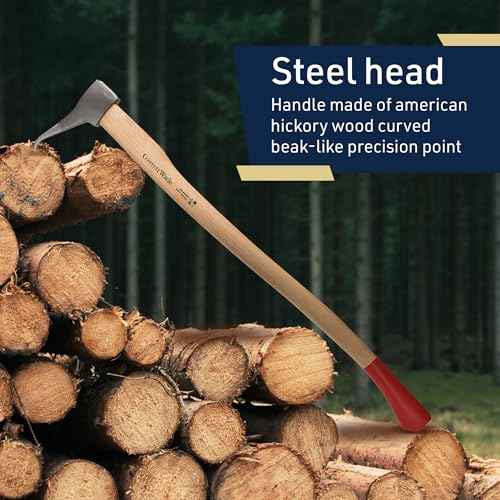 Pickaroon Logging Tool - 31.2¡± Log Grabber with Hickory Wood Handle - Hookaroon with Pick for Dragging or Stacking Logs - Log Roller Tool - Forestry Tools by Kings County Tools