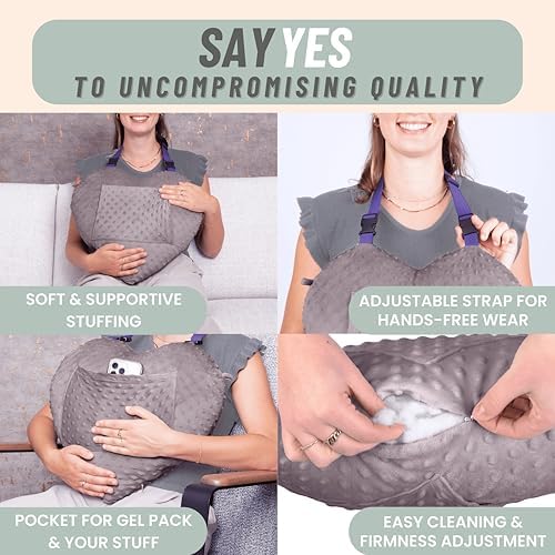 MOYOAMA Open Heart Surgery Pillow for Heart Surgery Recovery Gifts - After Bypass Surgery Must Haves, Gifts for Chest Surgery Recovery, Seatbelt Pillows for Post-Surgery, Shock Absorbing Chest Pillow