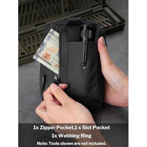VIPERADE VE32 EDC Pouch, Pocket Organizer with Patch Area, Molle Utility Pouch for Everyday Carry