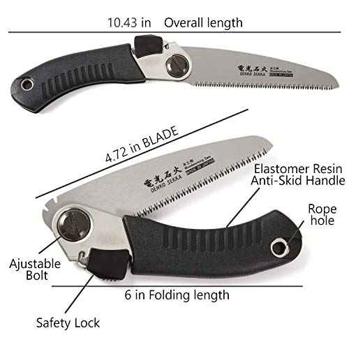 Japanese Pull Saw for Woodworking and Wood Craftsmanship, Long Handle with Precision Blade and Cutting Power, Heavy Duty Steel, Angled Positioning
