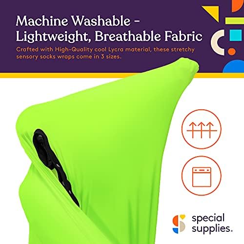 Special Supplies Sensory Body Sock Full-Body Wrap to Relieve Stress, Stretchy, Breathable Cozy Sensory Sack for Boys, Girls