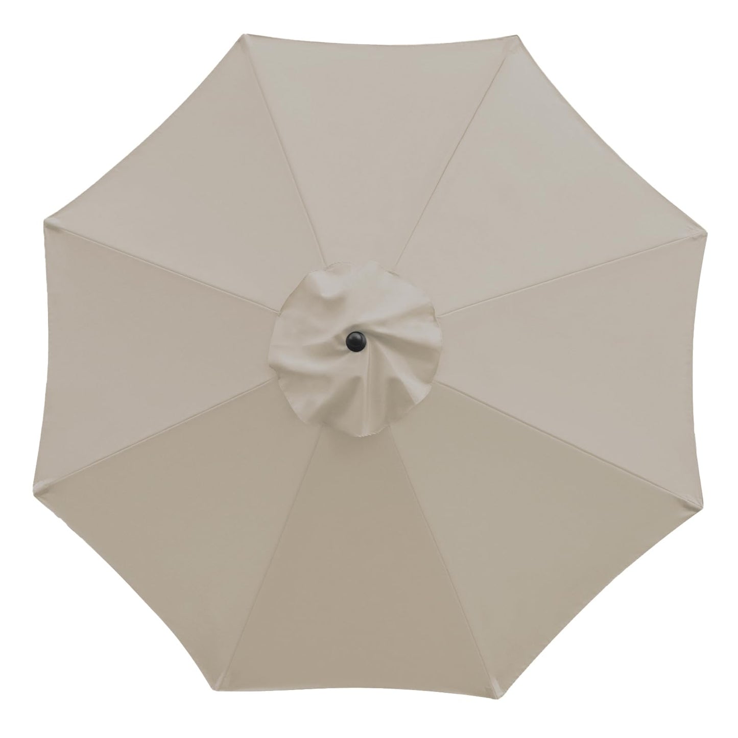 Sunnyglade 9ft Patio Umbrella Replacement Canopy Market Umbrella Top Canopy with 8 Ribs (Light Brown)