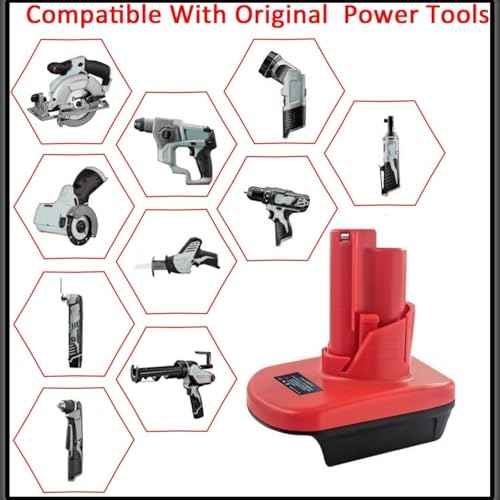 MIL18M12 Battery Adapter for Milwaukee M-18 to M-12, Adapter Converter for Milwaukee 18V Battery to 12V Power Tools (1 Pack)