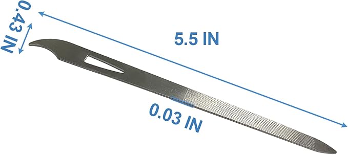 Nail Files for Natural Nails (6 Pack), Metal Nail File 5.5Ã¢ÂÂÃ¢ÂÂ Stainless Steel Thin Durable Nail Filer with Curved Sharp Pointed Tip Double Sided Manicure Pedicure Toenails Tools