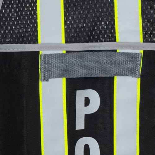 Reflective Class 2 Police Traffic Vest Lime Green 4 Point Breakaway Heavy Duty High Visibility Yellow Police Vest