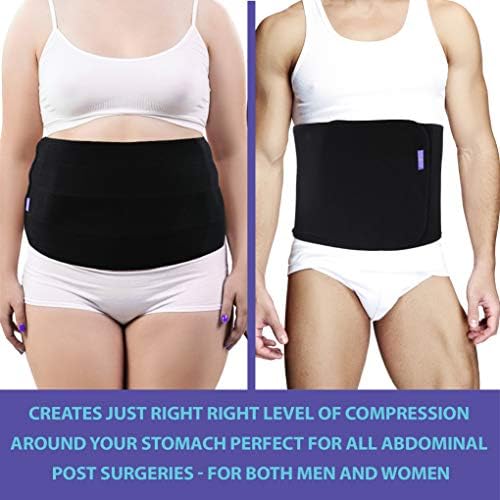 Everyday Medical Plus Size Post Surgery Abdominal Binder I Bariatric Stomach Wrap I Hernia Support for Men and Women I Obesity Girdle great for Liposuction, Postpartum, C-section, Hernia-Size Wide 3XL
