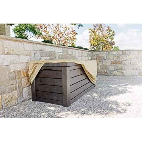 Sturdy Covers Deck Box Defender Cover - All-Season Outdoor Deck Box Cover (Black, Medium)
