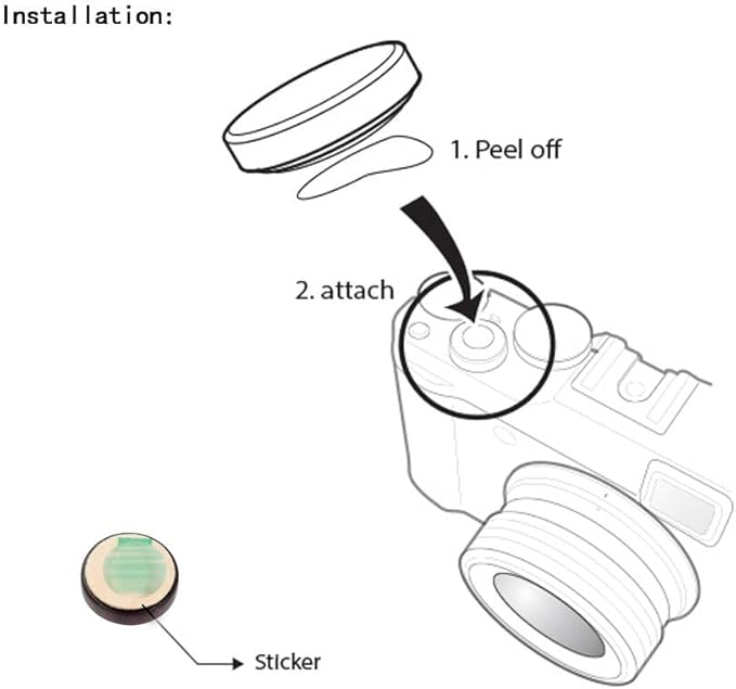 Wood Soft Shutter Release Button Sticker Compatible with A7RIII A7II A7III A7RII RX100 V IV III II A6000 A6300 A6400 X-T100 X-T1 10.5mm Concave Surface Red(Wood Grain Random)