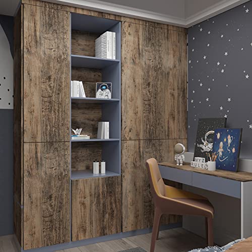11.8"x78.7" Thick Brown Wood Wallpaper Peel and Stick Wallpaper Self Adhesive Wood Contact Paper for Cabinets Countertops Waterproof Removable Wood Grain Contact Paper for Walls Shelves Drawer