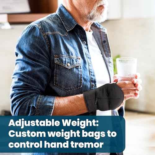 Adjustable Weighted Gloves for Hand Tremors, Adjustable Hand Stability Aid for Parkinson's Patients, Steel Weight Gloves for Enhanced Stability (2PK, Size M)