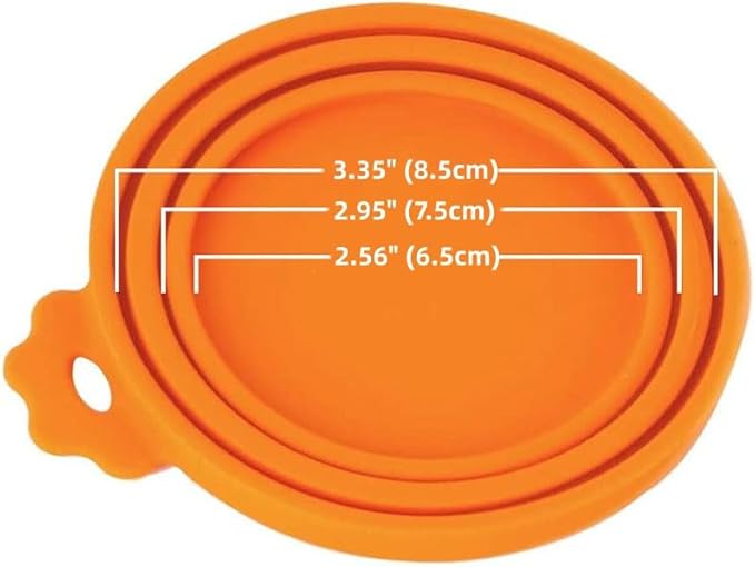 MoPawKT- Silicone Cat/Dog Food Can Covers Lids, Universal 3 Sizes Fit for 3oz, 5.5oz, 6.5oz, 13oz, 13.2oz Pet Food Cans, BPA Free, Reusable (box set of 2 lids in Green & Yellow)