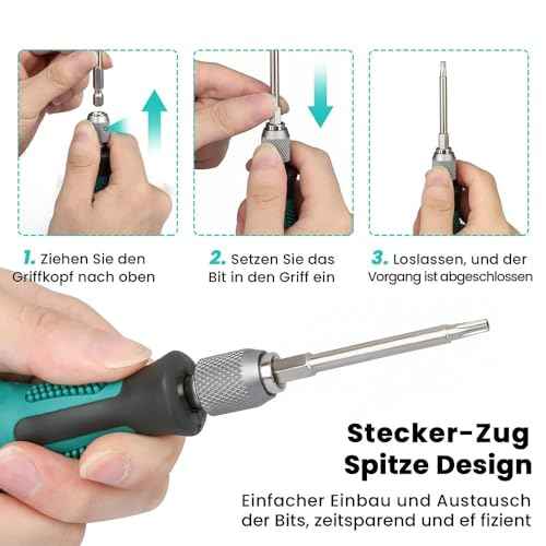 12 Piece Torx Screwdriver Set T6-T40, 1/4" Magnetic Torx Set with Hole S2 Steel Hex Electric Screwdriver Bit Set for Cordless Screwdriver T20 T25 Screwdriver Set, 75mm Length
