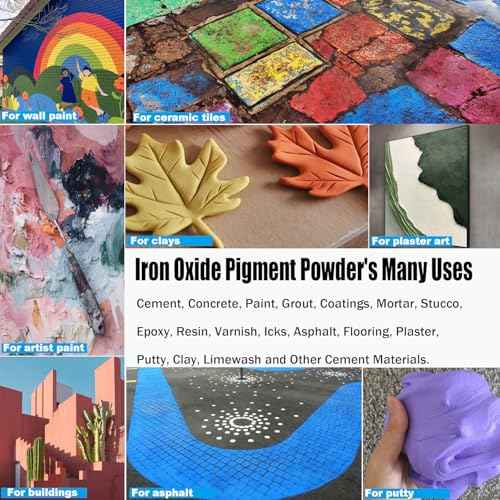 Iron oxide powder, concrete pigment-Blue iron oxide pigment concrete color pigment concrete pigment powder for concrete coloring(Blue, 0.22lb)