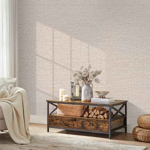 15.75"x787.4" Beige Grasscloth Wallpaper Peel and Stick Removable Textured Wall Paper Self Adhesive Contact Paper Faux Linen Cabinets Drawers Bookshelves Thickened Waterproof Shelf Vinyl Roll