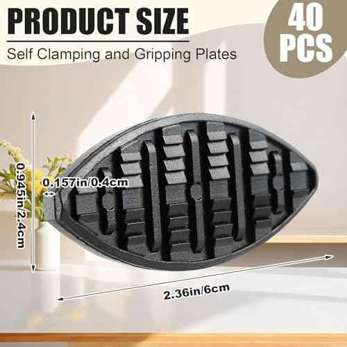 40 Pcs Biscuit Joiners Plastic Self Clamping and Gripping Plates Biscuit Joiner Tool for Woodworking Composite Deck Fixed Door Frame Furniture Framing