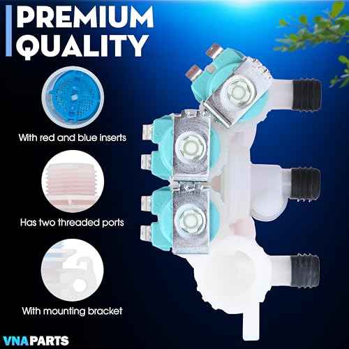 For Whirlpool Cabrio WTW7000DW0 WTW7300DW1 WTW8040DW0 WTW7040DW1 WTW8040DW4 WTW7300DW0 WTW7040DW0 WTW8040DW2 WTW6120HW0 WTW7120HW0 WTW7000DW3 WTW8000DW0 WTW8000DW Replaces Washer Water Inlet Valve