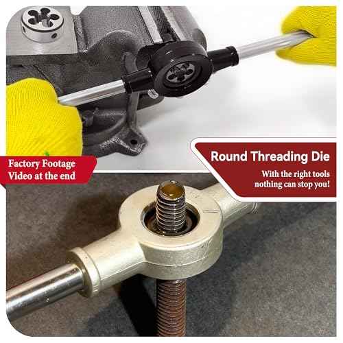 M14X1.5 Tap and Die Set, Metric Right Hand M14 x 1.5 Tap Die Set, 14 x 1.5mm High-Speed Steel Thread Milling Tap and Die Suitable for Various Metals, M14 Thread Tap and Round Thread Die Tool