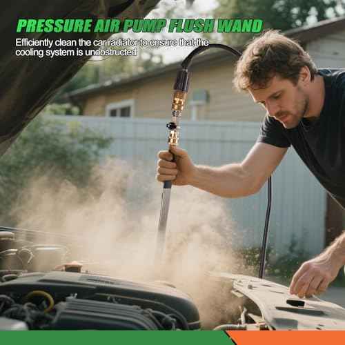 40 Inch Pressure Washer Wand for Car Radiator Cleaning Tools, Dual-Use Radiator Cleaner Wands for Pressure Washer & Pressure Air Pump Flush Car Truck Radiator Power Washer Wand with 6 Nozzle Tips