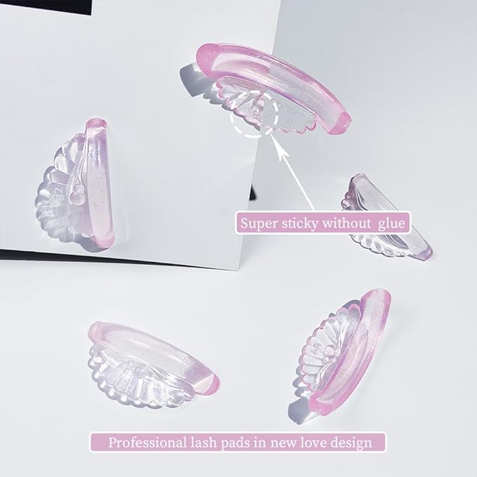 Libeauty Lash Lift Pads 10 Pcs/5 Sizes New Shell Shape Lash Lift Rods Reusable Silicon Lash Lift Shields DIY Use at Home or Salon Eyelash Lift Tools