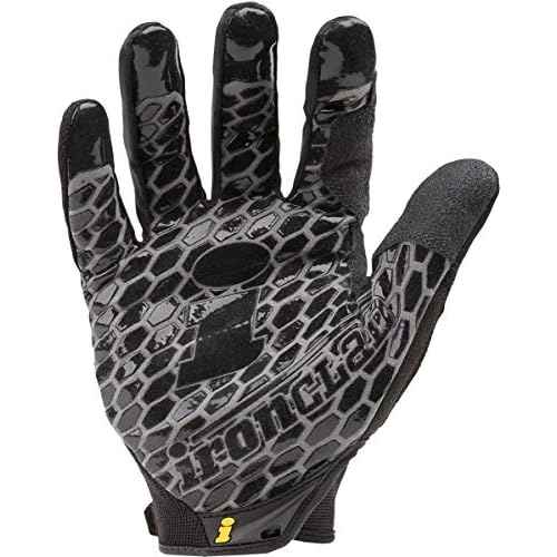 Ironclad Box Handler Work Gloves BHG, Extreme Grip, Performance Fit, Durable, Machine Washable, (1 Pair), Black