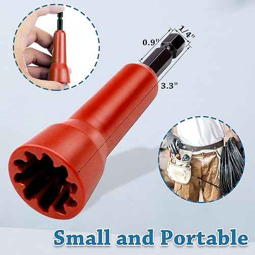Wire Twisting Tool, Wire Spin Twister Nut, Spin Twist Wire Connector Socket, Wire Twisting Spinner, Wire Spin Driver Nut, Wire Twister Tool for Drill and Wire Connector Driver with 1/4" Chuck