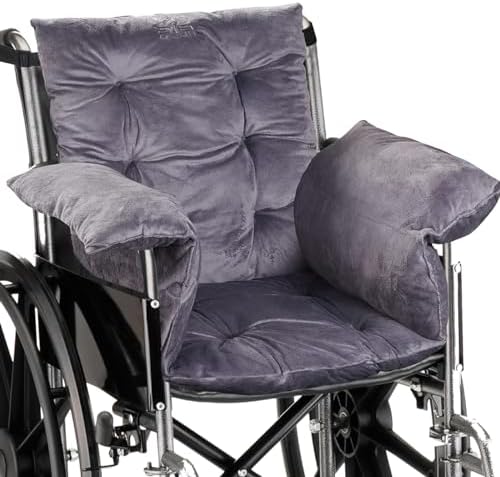Big Hippo Wheelchair Seat Cushions, Comfortable Wheelchair Cushions for Pressure Relief, Soft Wheelchair Seat Cushions Pain Relief -17 ×17 Inches - Gray