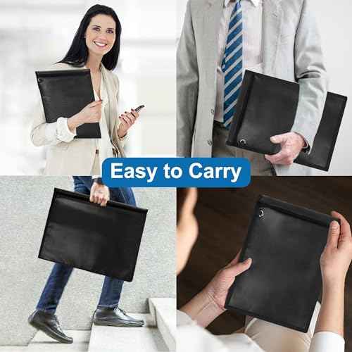 Faraday Bag 4 Pack ? Waterproof & Fireproof Signal Blocking Pouch for Laptop, Tablet, Phone, Car Key ? Anti-Theft & Anti-Tracking Faraday Cage Sleeve