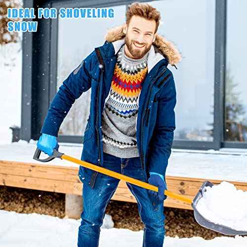 Handepo 6 Pairs Winter Work Gloves for Men and Women Waterproof Thermal Freezer Gloves for Work Below Zero Ice Fishing, Blue (Medium)