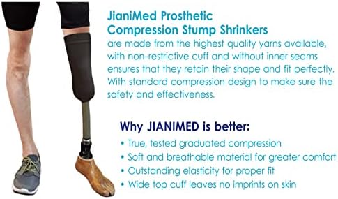 Prosthetic Stump Shrinkers – Below Knee, 40cm, Compression, Amputee Socks, 20-30, Daily use, Taiwan Excellence 5XL