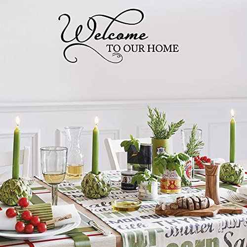 Welcome to Our Home Removable DIY Vinyl Wall Sticker Home Decor for Living Room Dining Room